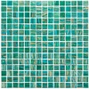 Mozaïek Amsterdam Goud 32.2x32.2 cm Glas Met Goud Ader En Turquoise (Prijs per 1,04 M2)