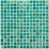 The Mosaic Factory Mozaïek Amsterdam Goud 32.2x32.2 cm Glas Met Goud Ader En Turquoise (Prijs per 1,04 M2)