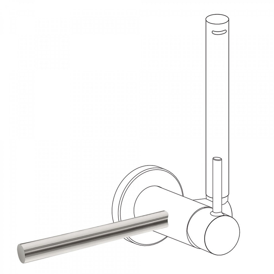 Handdoekhouder t.b.v. bidetmengkraan Tres Study Exclusive RVS