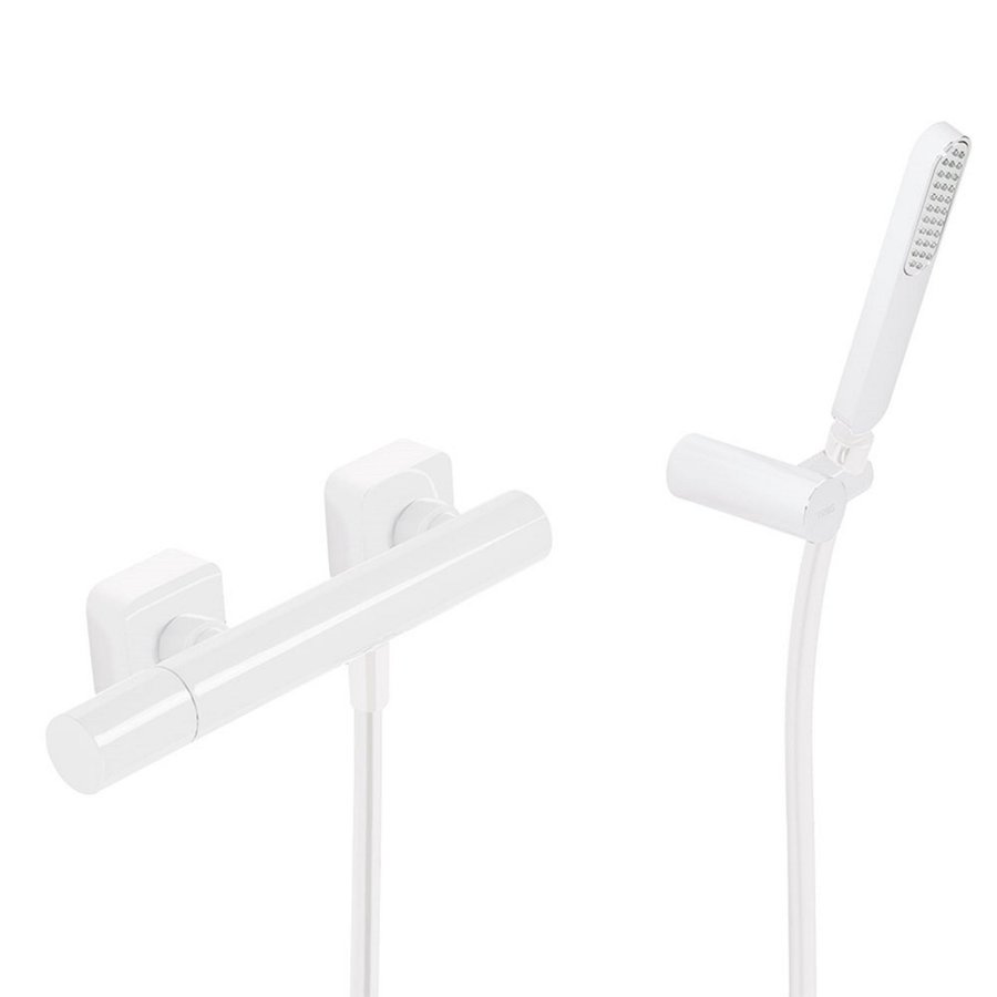 Douchemengkraan Tres Loft Colors met Handdouche 29.2x8 cm Rond Mat Wit