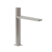 Wastafelmengkraan Tres Loft 1-Knop Uitloop Recht 19,6 cm Rond RVS