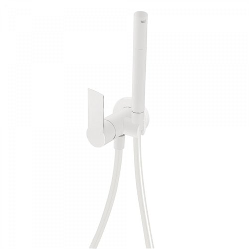 Inbouw Bidetmengkraan Tres Loft Colors 1-Hendel met Handdouche Mat Wit 