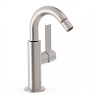 Bidetmengkraan Tres Project Hendel Uitloop Gebogen 16,5 cm Rond RVS