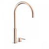 Tres Wastafelmengkraan Tres Study Exclusive 45,3 cm 2-Gats 1-Hendel Uitloop Gebogen Rond Rose Gold