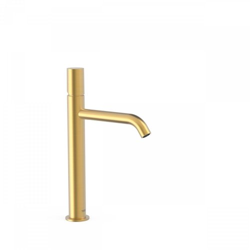 Wastafelmengkraan Tres Study Exclusive 32,5 cm 1-Knop Rond Mat Goud 