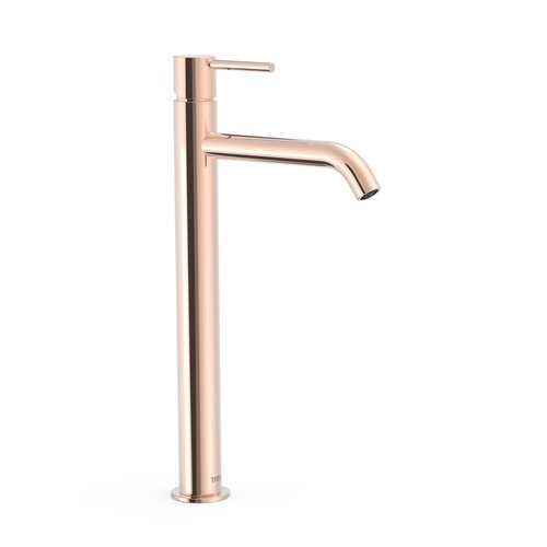 Wastafelmengkraan Tres Study Exclusive 38,5 cm 1-Knop Rond Rosé Goud 