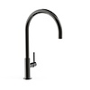 Tres Keukenmengkraan Tres Study Exclusive 1-Hendel Uitloop Gebogen 26 cm Rond Metallic Zwart