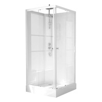 Complete Douchecabine VM Khone IV 90x90x220 cm Hoekinstap Mat Wit