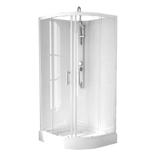 Complete Douchecabine VM Khone VI Met Schuifdeuren 90x90x222 cm Mat Wit 