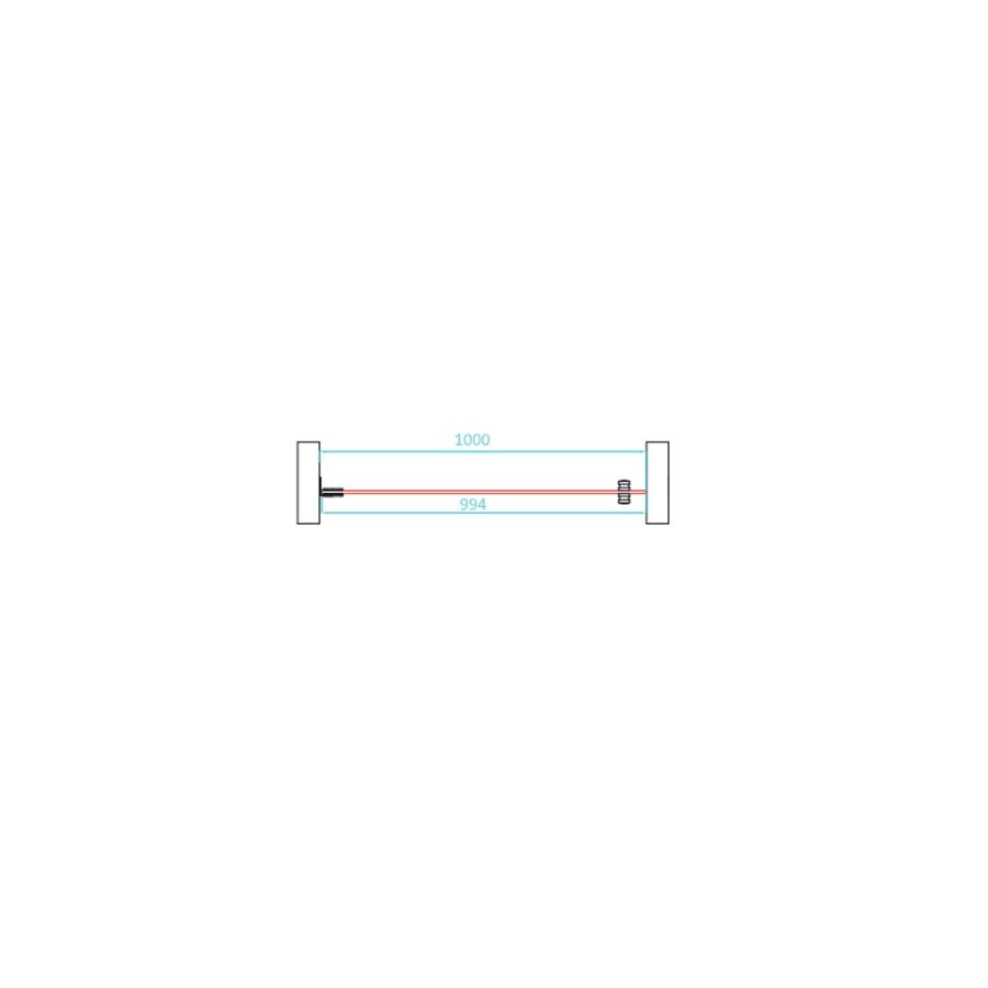 Nisdeur Van Rijn ST01 Profielloos 100x200 cm Helder Glas 8 mm RVS