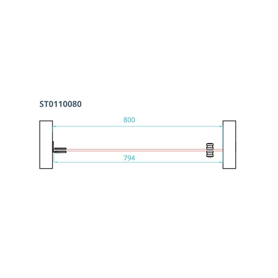 Nisdeur Van Rijn ST01 Profielloos 80x200 cm Helder Glas 8 mm RVS