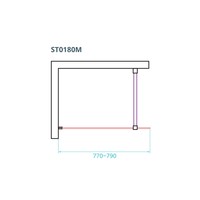 Inloopdouche Van Rijn ST01 Met Middenband En Stabilisatiestang 80x200 cm 8 mm Chroom