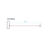 Inloopdouche Van Rijn ST01 Met RVS Staander 50 mm 94x200 cm Helder Glas 8 mm