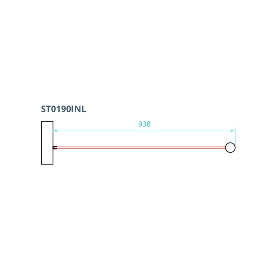 Inloopdouche Van Rijn ST01 Met RVS Staander 50 mm 94x200 cm Helder Glas 8 mm