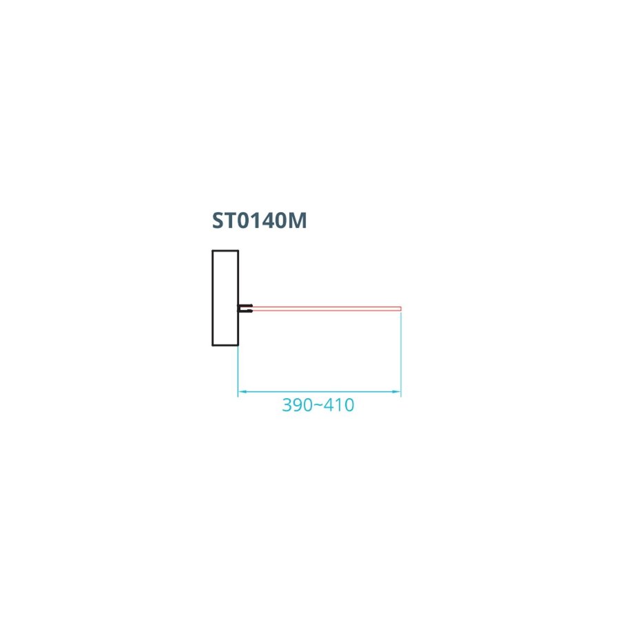 Inloopdouche Van Rijn ST01 Zonder Stabilisatiestang 40x200 cm Helder Glas 8 mm Mat Zwart