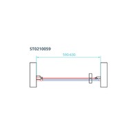 Nisdeur Van Rijn ST02 Draaideur 60x200 cm 6 mm Chroom