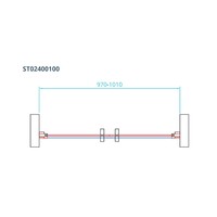 Pendeldeuren Van Rijn ST02 Saloondeur 100x200 cm 6 mm Chroom