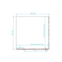 Hoek Douchecabine Van Rijn ST04 Helder Glas 90x100x200 cm 6 mm Aluminium Zwart