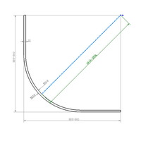 Douchecabine Aktie Kwartrond 90X90X190 Cm 5Mm Helder Glas