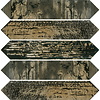 Dune Ceramics Wandtegel Dune Crackle Decor Metal 6.5x33 cm Goudbruin (Doosinhoud 1.08) (prijs per m2)