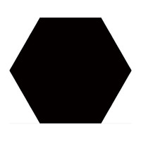 Hexagon Vloertegel Azulejo Monolo Negro 22.5x25.9 cm Mat Zwart (doosinhoud 0.88 m2)