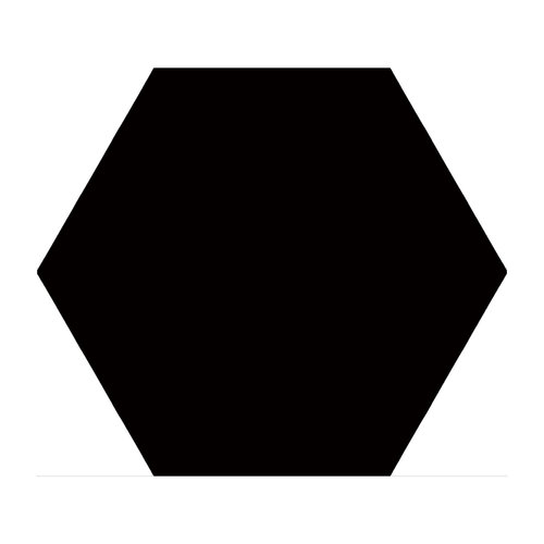 Hexagon Vloertegel Azulejo Monolo Negro 22.5x25.9 cm Mat Zwart (doosinhoud 0.88 m2) 
