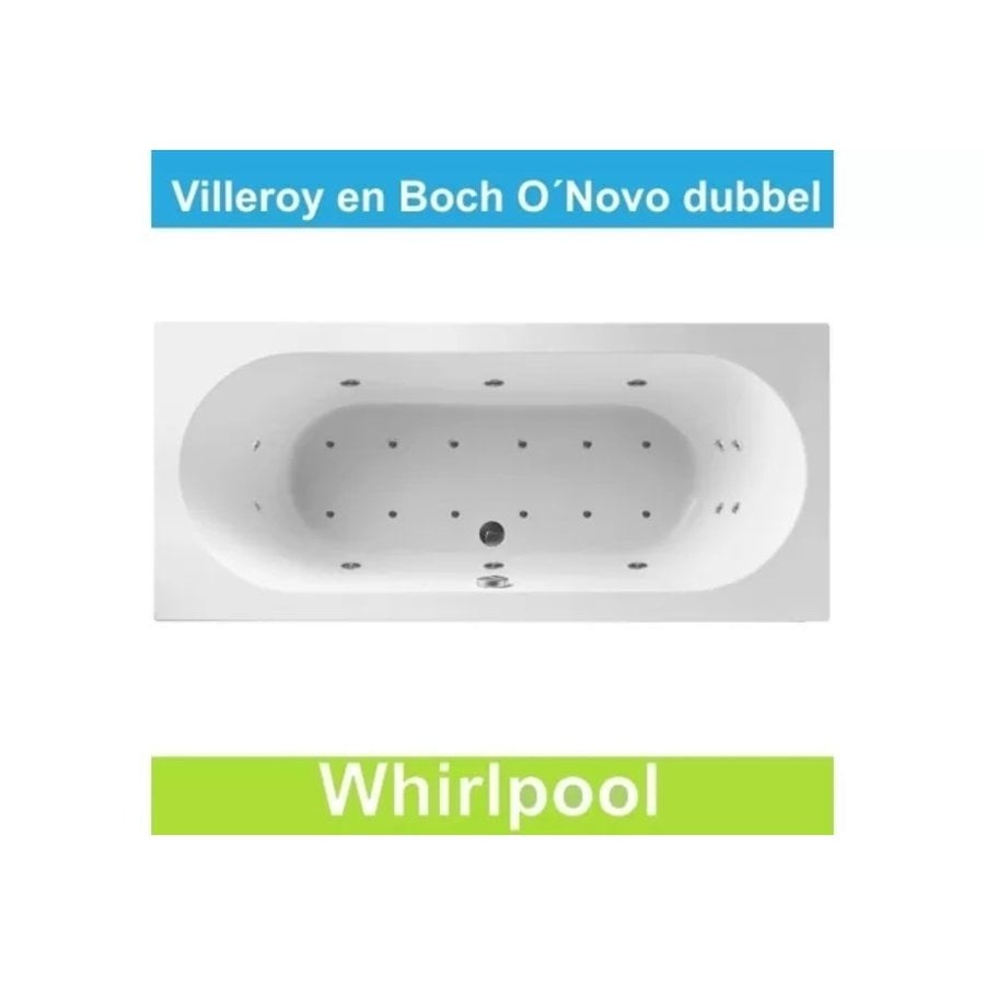 Lao Monografie Maria Ligbad Villeroy & Boch O.novo 180x80 cm Balboa Whirlpool systeem Dubbel -  Megadump Wormer