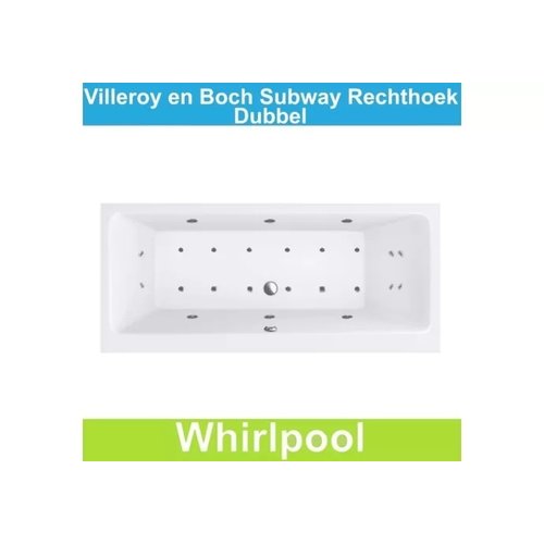 Ligbad Villeroy & Boch Subway 190x90 cm Balboa Whirlpool systeem Dubbel 