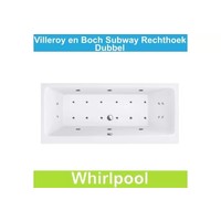 Ligbad Villeroy & Boch Subway 180x80 cm met Balboa Whirlpool systeem Dubbel