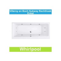 Ligbad Villeroy & Boch Subway 180x80 cm Balboa Whirlpool systeem Enkel