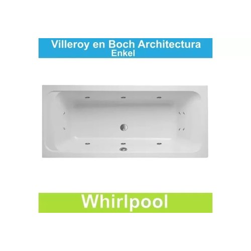 Ligbad Villeroy & Boch Architectura 190x90 cm Balboa Whirlpool systeem Enkel 