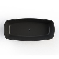 Vrijstaand Ligbad Boss & Wessing Cali 174x78x55 cm Cast Marble Mat Zwart