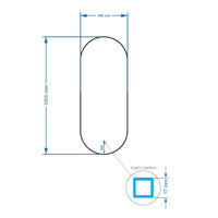 Badkamerspiegel BWS Riono 40x100cm Verticaal LED