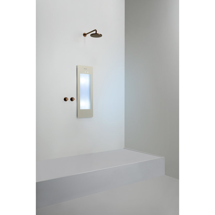 Sunshower Plus S Round Infrarood en UV-licht 95x33 cm Inbouw - Opbouw vlak of hoek Sand White