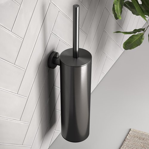 Toiletborstelset Brauer Gunmetal Wandmontage met PVD coating Geborsteld Gunmetal 