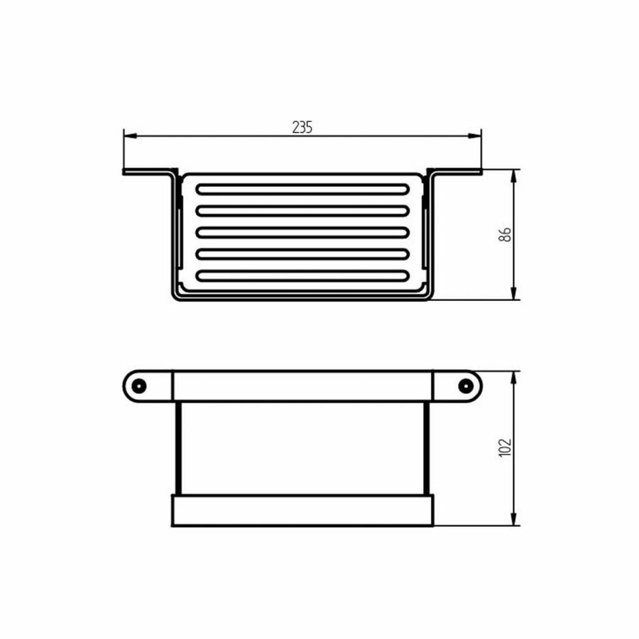 Badkamerrekje Haceka Ixi 60x11 cm RVS