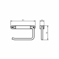 Toiletrolhouder Haceka Ixi Zonder Klep RVS