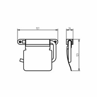 Toiletrolhouder Haceka Ixi met Klep RVS