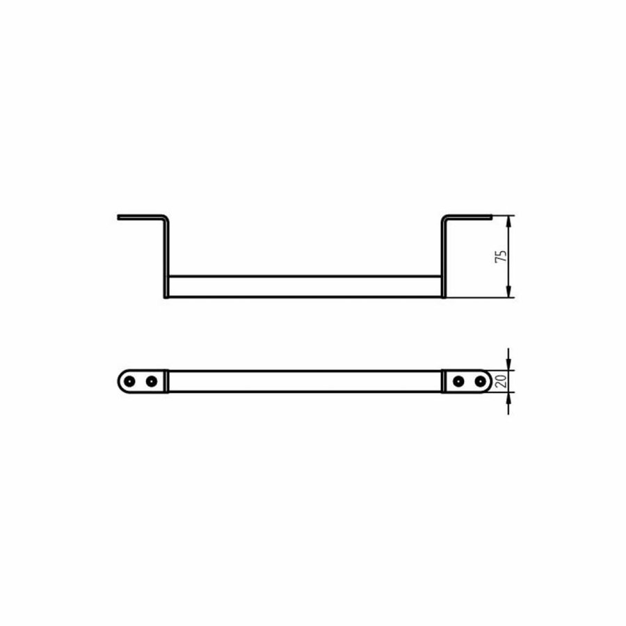 Badgreep Haceka Ixi 34x7.5x2 cm RVS