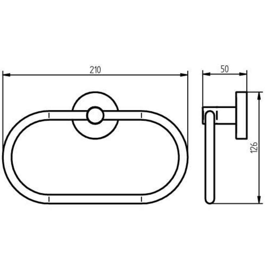 Handdoekring Haceka Kosmos Chroom