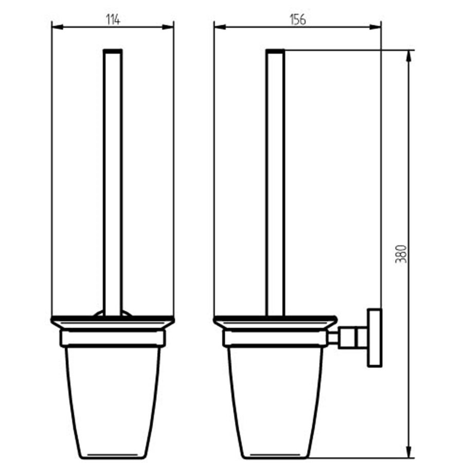 Toiletborstelhouder Haceka Kosmos Tec Mat Chroom