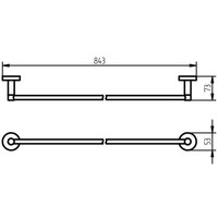 Handdoekhouder Haceka Kosmos Tec 62 cm Mat Chroom