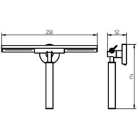 Raamwisser Haceka Kosmos Tec met ophangknop Mat Chroom