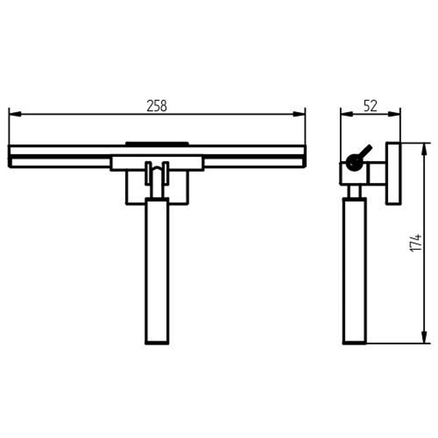 Wisserset Haceka Mezzo Tec met Ophangknop Mat Chroom