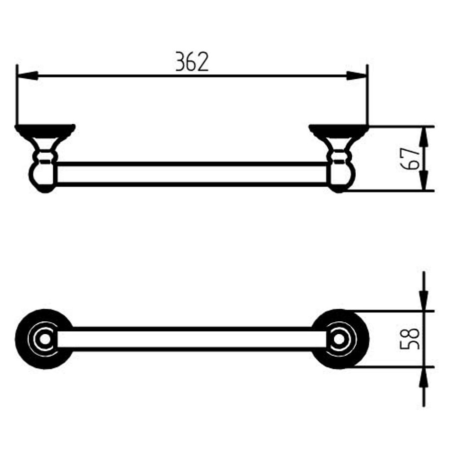 Gastenhanddoekhouder Haceka Allure 30 cm Chroom