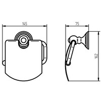 Toiletrolhouder Haceka Allure met Klep Chroom