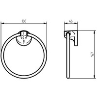 Handdoekring Haceka Aspen Chroom