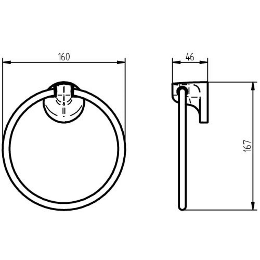 Handdoekring Haceka Aspen Chroom