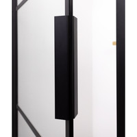 Douchecabine Riho Grid met Klapdeur 100x80 cm 6mm Helderglas Zwarte Profielen