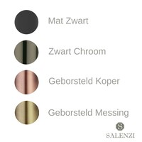 Salenzi Fonteinset Spy 30x30 cm Glans Wit (Keuze uit 8 kranen in 4 kleuren)